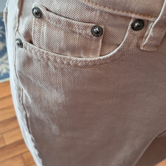 American Eagle high rise khaki colored jeans size 0 - Picture 3 of 6